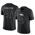 Mens Denver Broncos #49 Alex Singleton Black Rflctv Limited Jersey