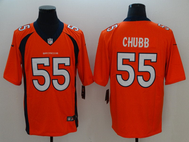 Men’s Denver Broncos #55 Bradley Chubb Orange Nike NFL Vapor Untouchable Limited Jersey