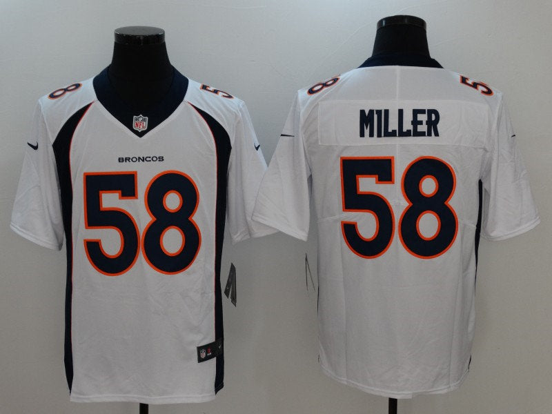 Men’s Denver Broncos #58 Von Miller  White Nike NFL Vapor Untouchable Limited Jersey