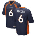 Mens Denver Broncos #6 P.J. Locke III Nike Navy Vapor Untouchable Limited Jersey