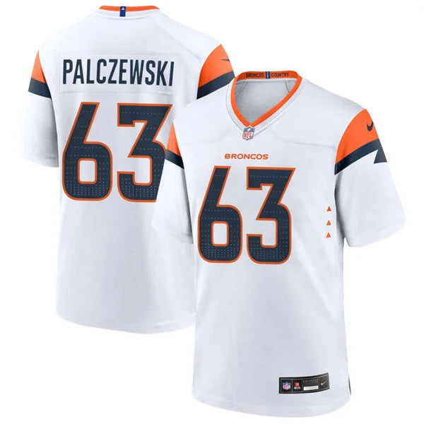 Mens Denver Broncos #63 Alex Palczewski Nike White Vapor F.U.S.E. Limited Player Jersey