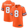 Mens Denver Broncos #8 Jarrett Stidham Nike Orange Mile High Collection 1977 Throwback F.U.S.E. Limited Jersey