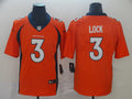 Men’s Denver Broncos Drew Lock #3 Orange Jersey