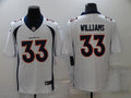 Men’s Denver Broncos Javonte Williams #33 White Jersey