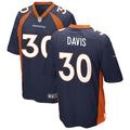 Mens Denver Broncos Retired Player #30 Terrell Davis Nike Navy Vapor Untouchable Limited Jersey