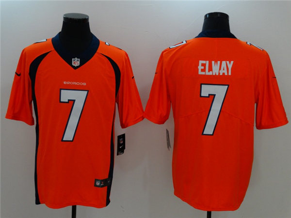 Men’s Denver Broncos Retired Player #7 John Elway Orange Nike NFL Vapor Untouchable Limited Jersey