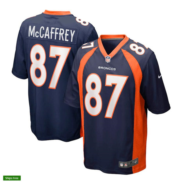 Mens Denver Broncos Retired Player #87 Ed McCaffrey Nike Navy Vapor Untouchable Limited Jersey