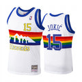 Mens Denver Nuggets #15 Nikola Jokic Mitchell & Ness White 1991-92 Reload Hardwood Classics Jersey