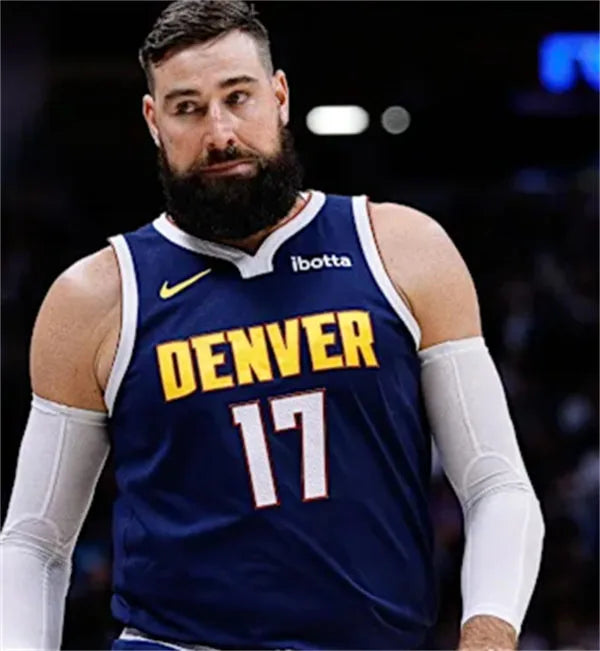 Mens Denver Nuggets #17 Jonas Valanciunas Nike Navy Icon Edition Swingman Jersey