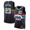 Mens Denver Nuggets #23 Cameron Johnson Black 2025-26 City Edition Swingman Jersey