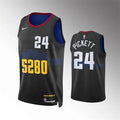 Mens Denver Nuggets #24 Jalen Pickett 2023-24 Black City Edition Jersey