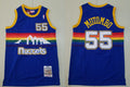 Men’s Denver Nuggets #55 Dikembe Mutombo Blue Rainbow 1991-92 Hardwood Classics Throwback Jersey