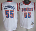 Men’s Denver Nuggets #55 Dikembe Mutombo White Throwback Swingman Jersey
