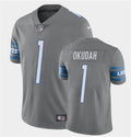 Men’s Detroit Lions #1 Jeff Okudah Nike Steel Color Rush Limited Player Jersey