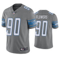 Mens Detroit Lions #90 Trey Flowers Nike Silver Color Rush Limited Player Jersey