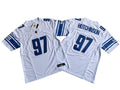 Men’s Detroit Lions #97 Aidan Hutchinson Nike White 2023 F.U.S.E. Vapor Limited Jersey