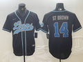 Men’s Detroit Lions Amon-Ra St. Brown #14 Black Jersey