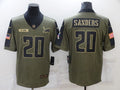 Men’s Detroit Lions Barry Sanders #20 Brown Jersey