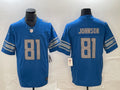 Men’s Detroit Lions Calvin Johnson #81 Blue Jersey