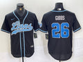Men’s Detroit Lions Jahmyr Gibbs #26 Black Jersey
