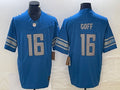 Men’s Detroit Lions Jared Goff #16 Blue Vapor Limited Jersey