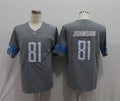 Men’s Detroit Lions Retired Player #81 Calvin Johnson Nike Steel Color Rush Limited Player Jersey