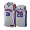 Mens Detroit Pistons #28 Isaiah Stewart Gray Statement Edition Swingman Jersey