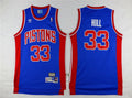 Men’s Detroit Pistons #33 Grant Hill Blue Hardwood Classics Soul Swingman Throwback Jersey