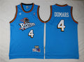 Men’s Detroit Pistons #4 Joe Dumars Blue Hardwood Classics Soul Swingman Throwback Jersey