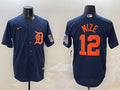 Men’s Detroit Tigers Casey Mize #12 Navy Limited Jersey
