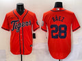 Men’s Detroit Tigers Javier Baez #28 Orange Jersey