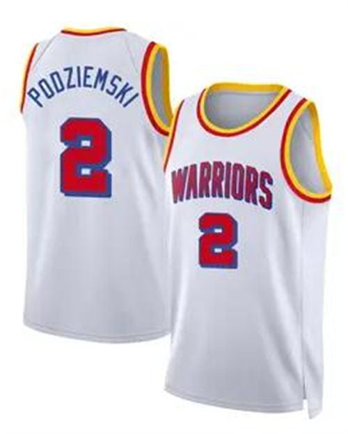 Mens Golden State Warriors #2 Brandin Podziemski Nike White Classics Edition Jersey