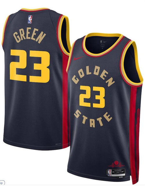 Mens Golden State Warriors #23 Draymond Green Nike Navy 2024-25 City Edition Swingman Jersey