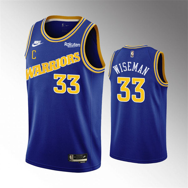 Mens Golden State Warriors #33 James Wiseman Nike 2022-23 Royal Classics Edition Swingman Jersey