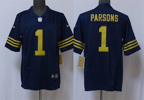 Mens Green Bay Packers #1 Micah Parsons Nike Navy The 1923 Classic Game Jersey
