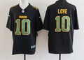Mens Green Bay Packers #10 Jordan Love Carbon Black Fashion Limited Jersey