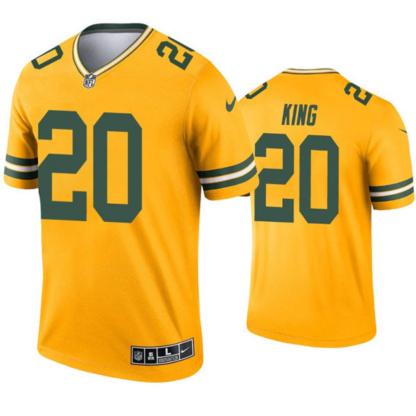 Mens Green Bay Packers #20 Kevin King Nike Gold Inverted Legend Jersey
