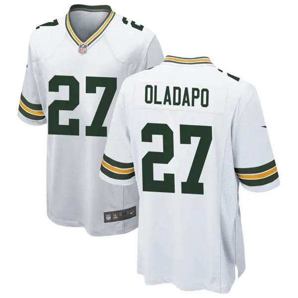 Mens Green Bay Packers #27 Kitan Oladapo Nike White F.U.S.E. Vapor Limited Jersey