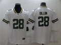 Mens Green Bay Packers #28 AJ Dillon Nike White Vapor Limited Jersey