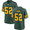 Mens Green Bay Packers #52 Rashan Gary Nike Green Alternate Retro 1950s Throwback Limited Jersey