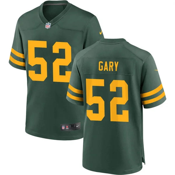 Mens Green Bay Packers #52 Rashan Gary Nike Green Alternate Retro 1950s Throwback Limited Jersey