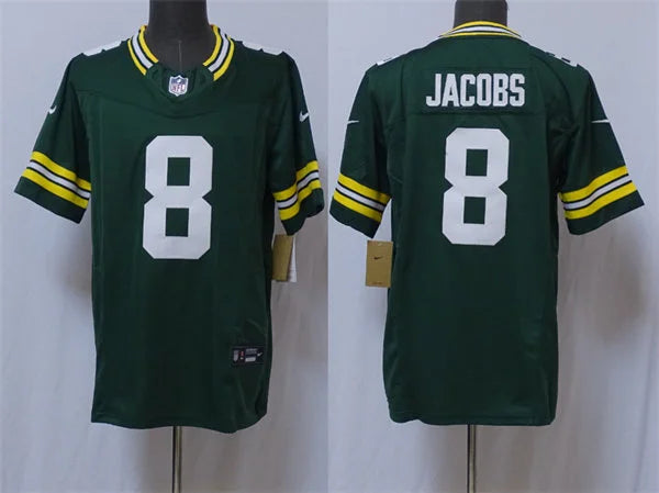 Mens Green Bay Packers #8 Josh Jacobs Nike Green F.U.S.E. Vapor Limited Jersey