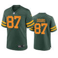 Mens Green Bay Packers #87 Romeo Doubs 2021 Green Alternate Retro Throwback Jersey