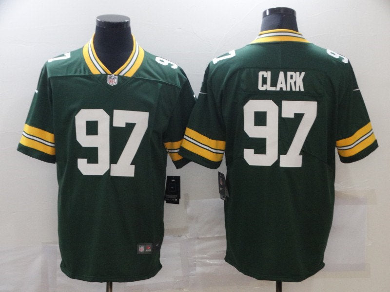 Men’s Green Bay Packers #97 Kenny Clark Player Nike Green Game Football Jersey