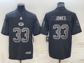 Men’s Green Bay Packers Aaron Jones #33 Black Retired RFLCTV Limited Jersey