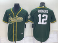 Men’s Green Bay Packers Aaron Rodgers #12 Green Jersey Joint Edition
