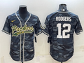 Men’s Green Bay Packers Aaron Rodgers #12 Grey camouflage Jersey Joint Edition