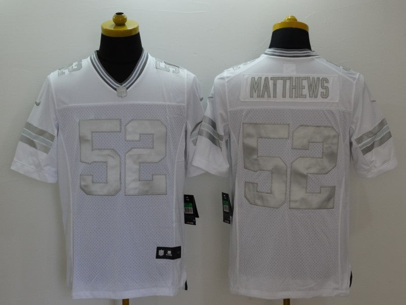 Men’s Green Bay Packers Clay Matthews #52 White Jersey