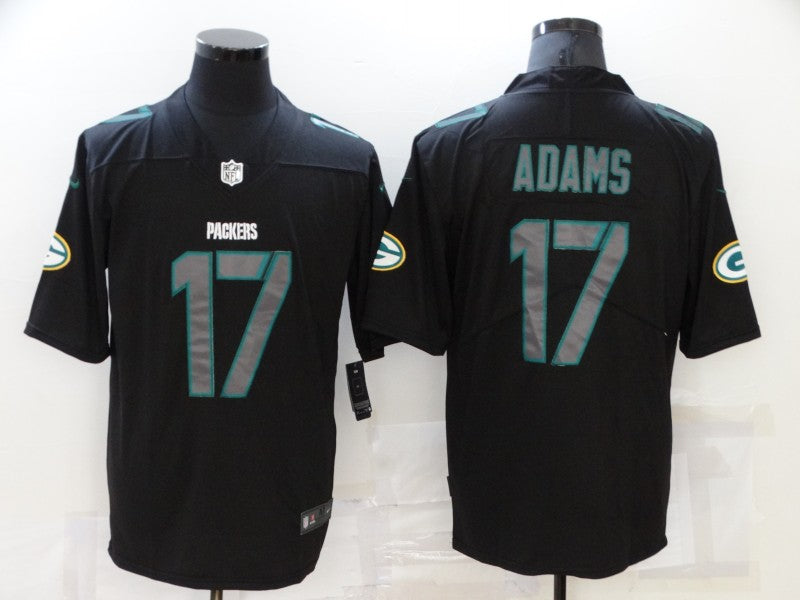 Men’s Green Bay Packers Davante Adams #17 Black Team Jersey