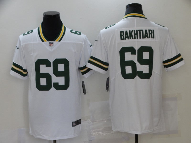 Men’s Green Bay Packers David Bakhtiari #69 White Jersey